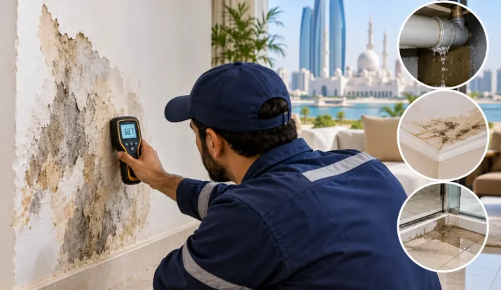 الرطوبة المتكررة في منازل أبوظبي: متى يكون السبب تسرب مياه مخفي؟ 1 أسباب الرطوبة في المنازل في أبوظبي
